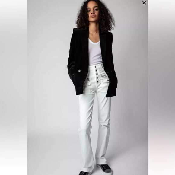 $248 Zadig & Voltaire Eyes Eco Jeans Size 29 New - Picture 1 of 15